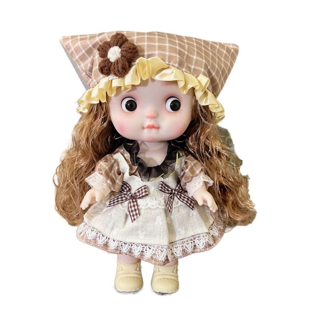 Dolly 28cm Dress Doll Full Body Girl Dress Up Toys Cute Doll Girls' Doll with Clothes  Girl Gift