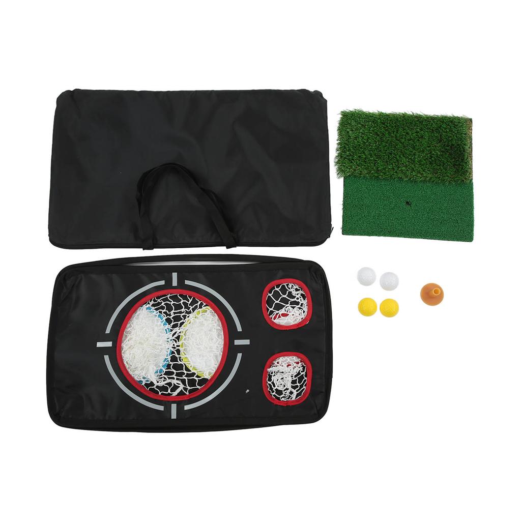 Portable Golf Training Chipping Net Double Sided Folding Target Hitting Practice Net Set