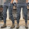 Men's Straight-Leg Tactical Work Pants - Spring/Autumn Casual Outdoor Cuffed Trousers