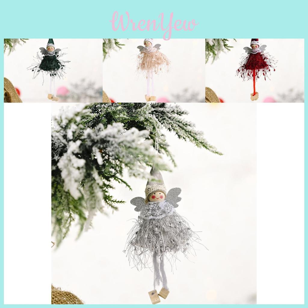Adorable Plush Girl Hanging Legs Ornament For Creative Christmas Tree Decoration