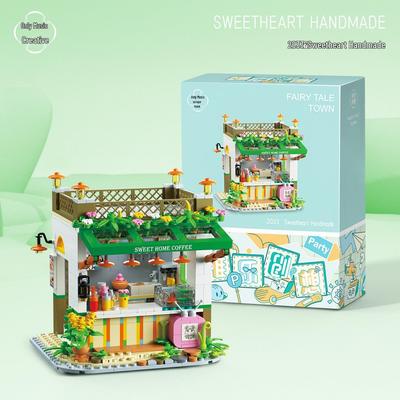 Fairy Town Café Studio Building Blocks Model Toy WL2033-6