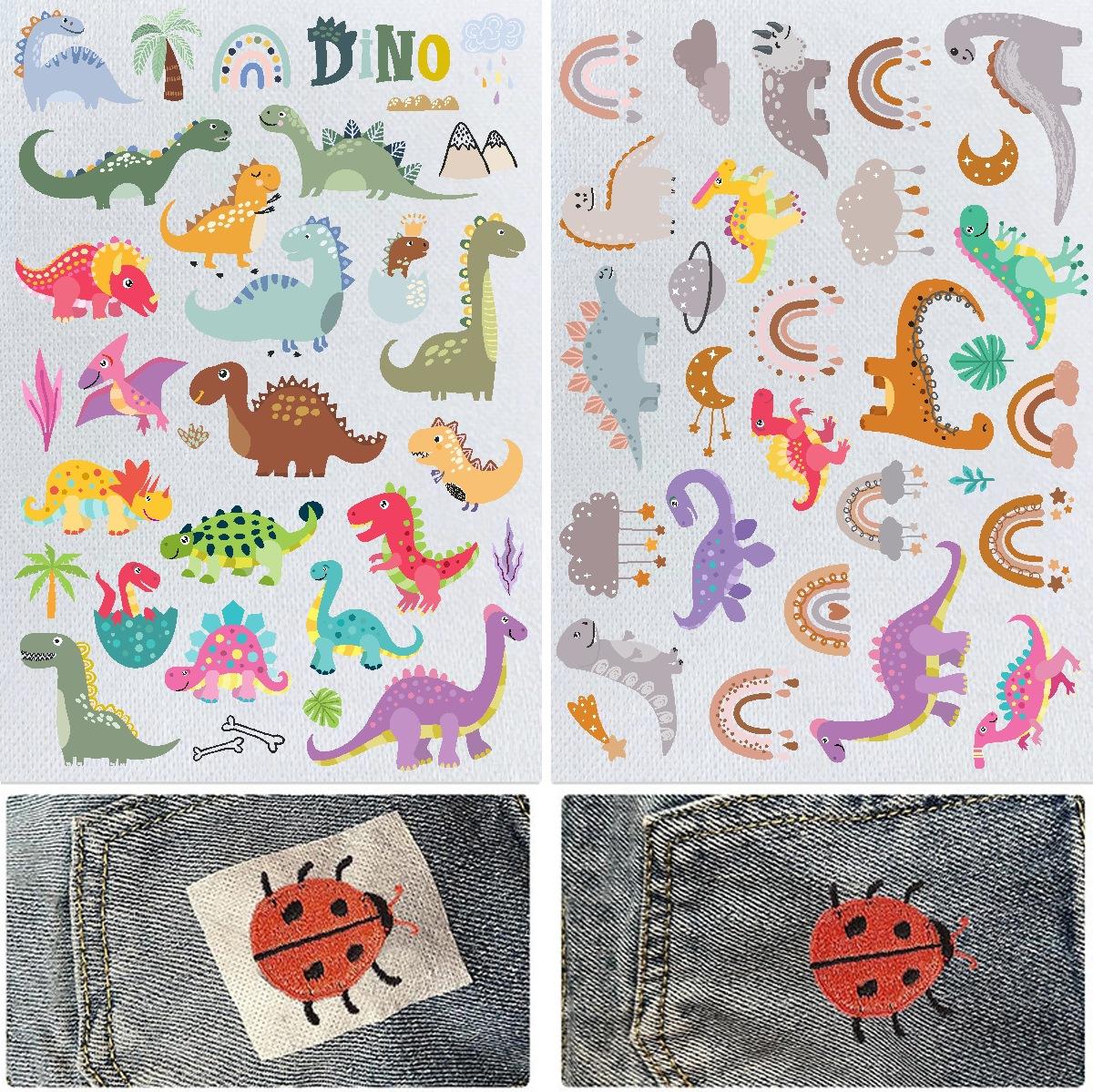 

Embroidery Stabilizer A4 Tear-Away Water Soluble Fabric with Adhesive Backing Pre-Printed Dinosaur Designs for Sewing Crafts 20*30cm