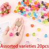 5pcs Cute Resin Heart Shaped Pendant DIY Bracelet Necklace Earrings Keychain Foot Chain Phone Chain