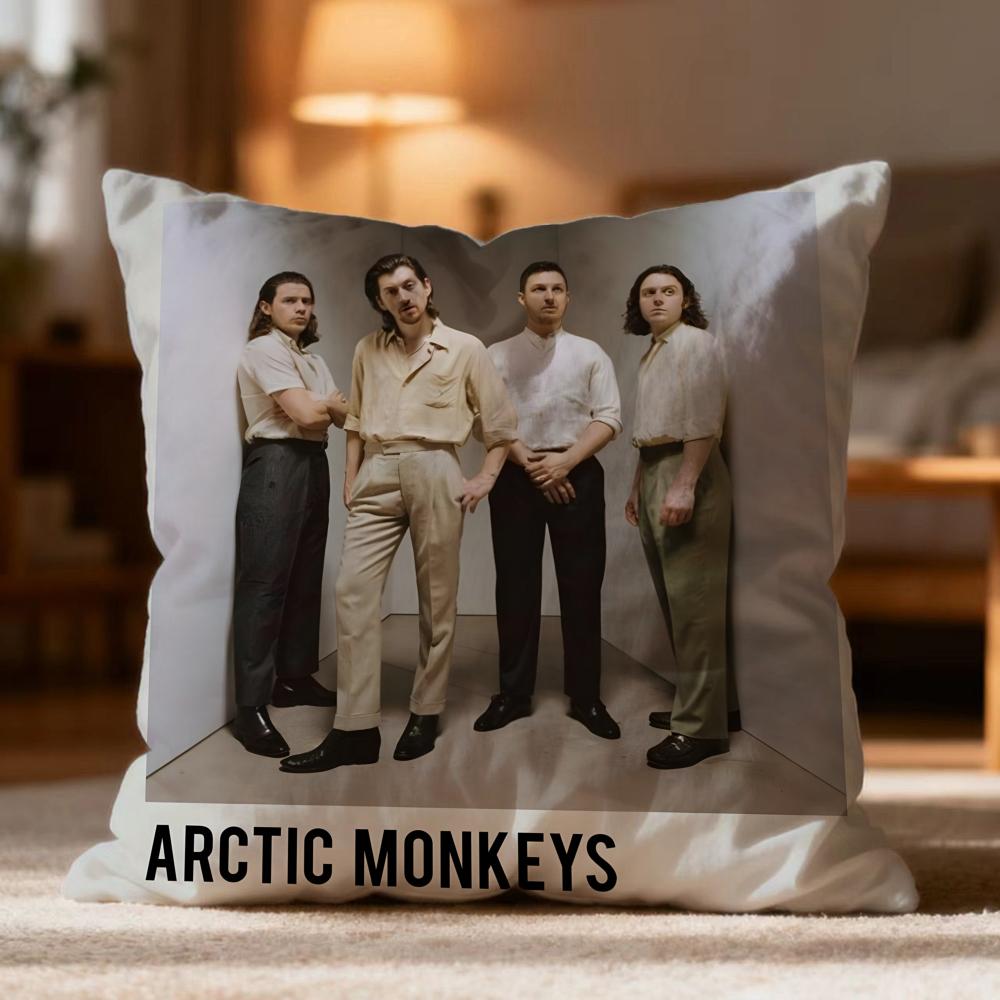 Popular AArctic Monkeyses Cushion Cover Soft Washable Pillow Case Multi-Scene for Couch Bed Travel Office Use