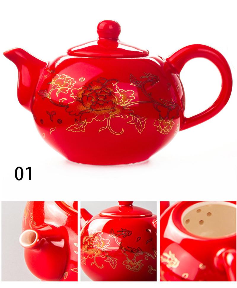 Kung Fu Tea pot,China's National Flower Peony Pattern Teapot Kettle,Coffee Tea Sets,Chinese Traditions  Flower Tea Pot Teaware