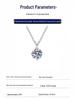 Sterling Silver S925 Moissanite D Color Pendant Necklace, 1.23 Carat Clavicle Chain Jewelry