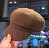 Retro Versatile Duck Tongue Beret Painter Heavy Industry Rhinestone New Octagonal Hat Children Show Elegant Temperament