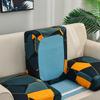 Square Lattice Printed Sofa Chair Seat Cushion Cover Elastic Sofa Slipcovers Designed For Household Pets Protector L Shape Anti -Dust Machine
