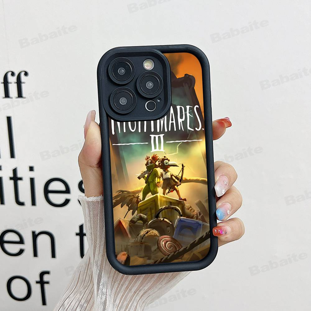 

Hot Game L-Little Adventure Nightmares Silicone Soft Phone Case For IPhone 17 16 15 14 Plus 13 12 Mini 11 Black Cover iPhone 17pro max