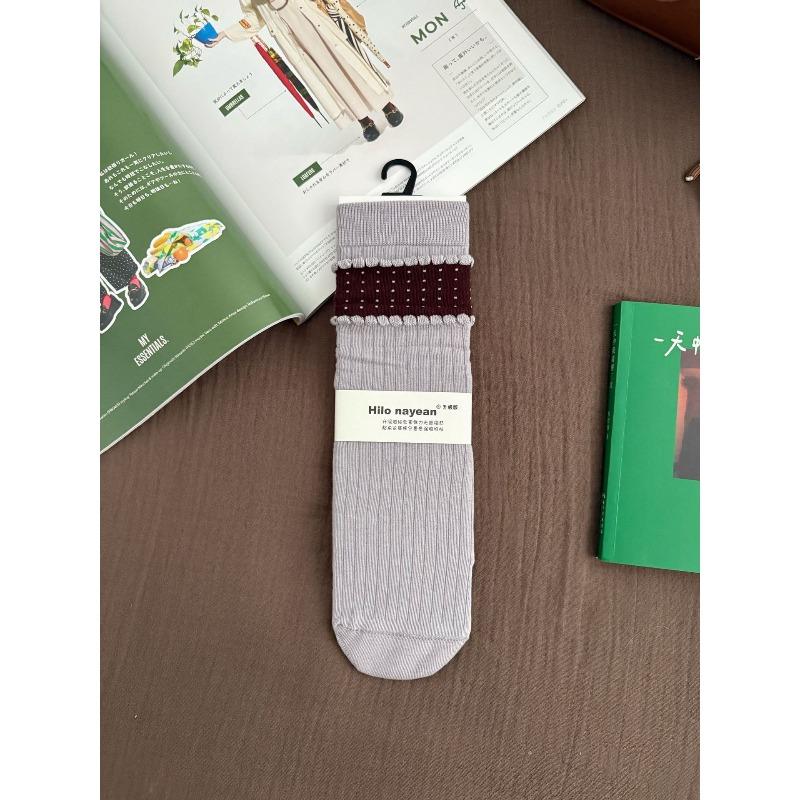 Damen Frühling und Herbst Gebrochene Blume Nähte Brakteen Nahtlose Röhrenstulpen