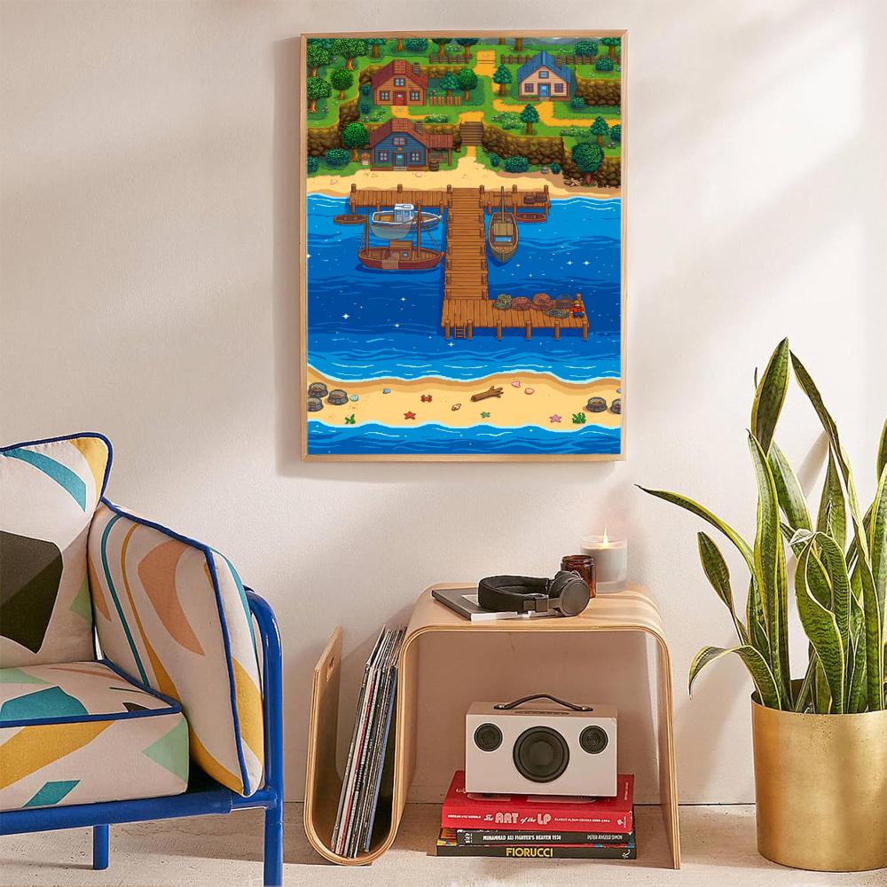 Stardew Valley 5D Round Diamond Painting Kit Diamond Embroidery Painting Rhinestones Mosaic Frameless Handwork Decoration Arts