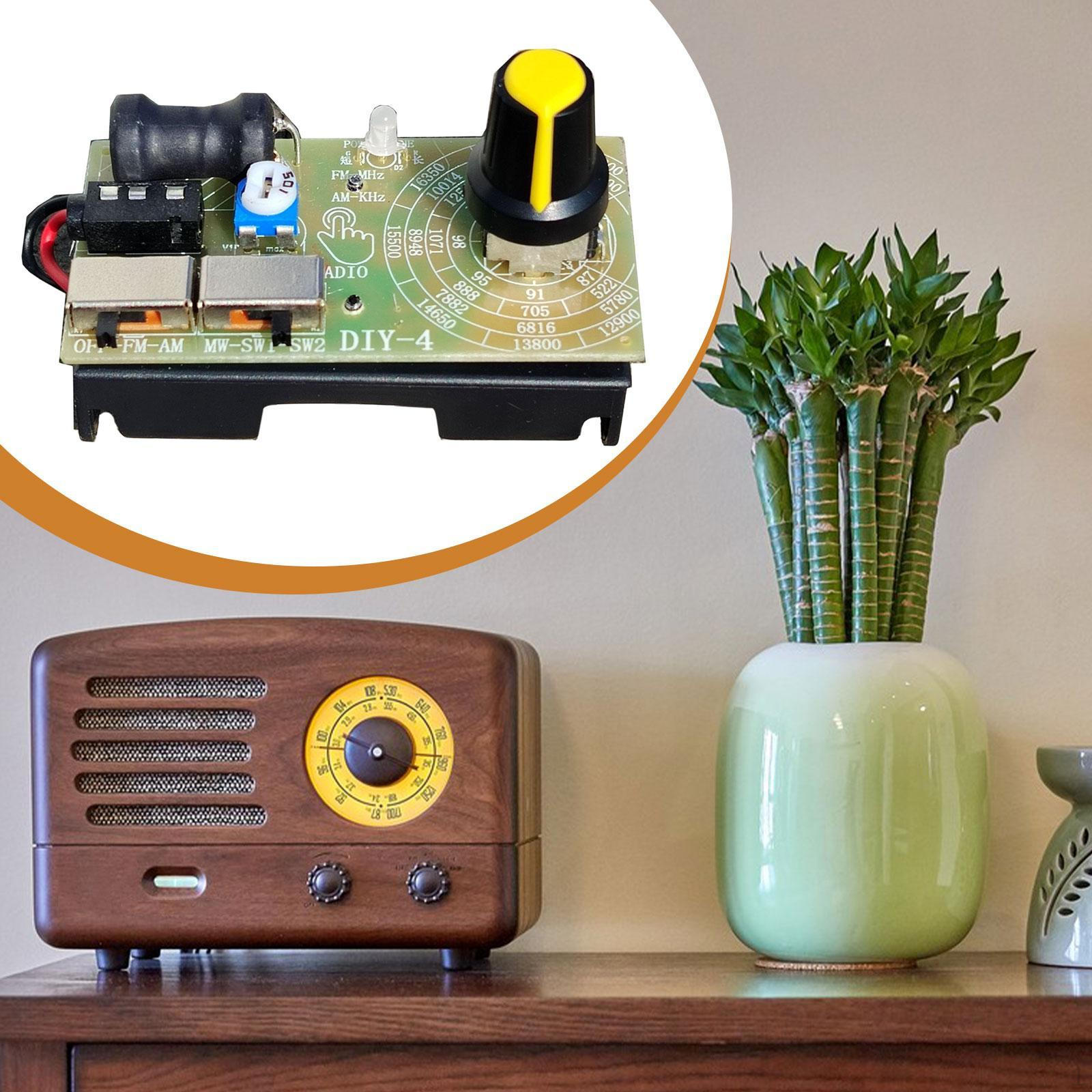 

FM SW Радіомодуль 4 діапазони Малий на батарейках Набір для складання AM Середня хвиля Коротка хвиля з інструкцією