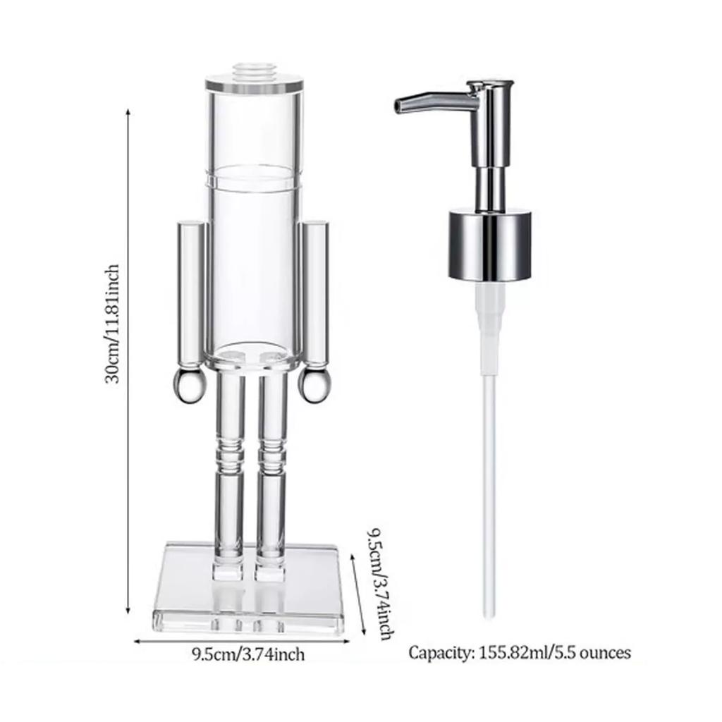 Refillable Christmas Hand Soap Bottle Acrylic Soap Dispenser Bathroom Lotion Dispenser for Home Kitchen Accessories Decor Gifts