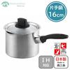 Maruyama Giken SOUEN Deep with Induction and Gas Stove Stainless Flat Made In Saucepan, 16cm, 2.4L, Spout, SE-12, Compatible, Steel, Bottom, Japan,