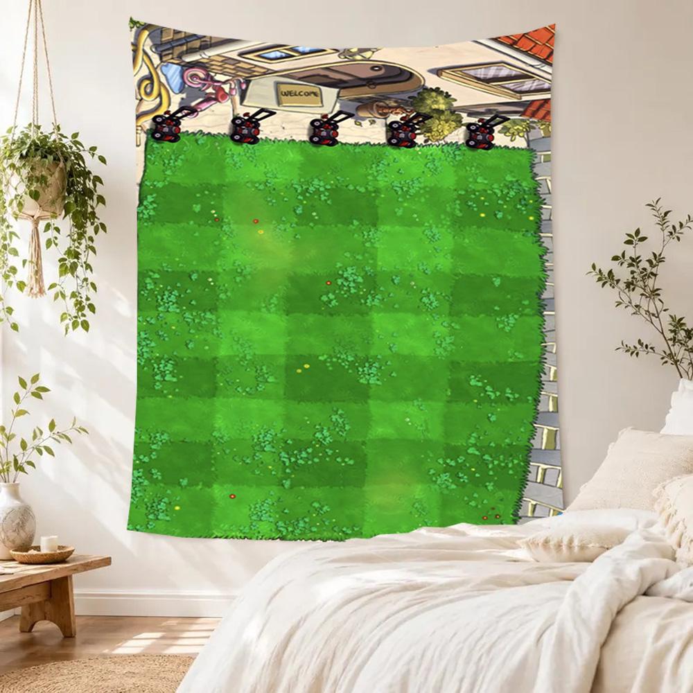Plants Vs. Zombies Handwoven Tapestry Psychedelic Art Suitable for Balcony Bedroom Studio Wall Year-Round Gallery Wall Gift for Friends Family