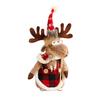 Plush Christmas Decoration, Retractable Holiday Doll, Gift Ornament, Brown, Small