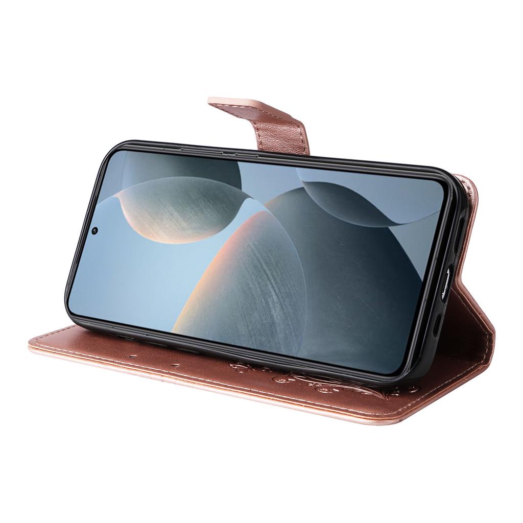 For Xiaomi 14T Wallet Case Floral Butterfly Imprinted Leather Phone Cover Stand