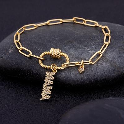 Nidin 17 Styles Light Luxury Copper Zircon Star Moon Pendant Bracelets For Women Men Link Chain Bracelets Geometric Jewelry