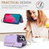 Zipper Wallet with Card Holder Ring Leather Phone Case for iPhone 16 15 14 11 Pro Max XS XR 7 8 Plus 13 12 Mini Protective Cover