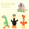 Interactive Plush Dog Toy with Sound Durable Gentle Reduce Biting Barking Fun Pet Supplies Clean Teeth Dog Toy