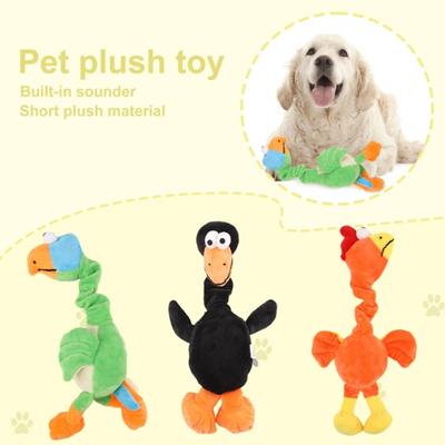 Jouet interactif en peluche pour chien, avec son, Durable, doux, réduit les aboiements, fournitures amusantes pour animaux de compagnie, dents propres, jouet pour chien
