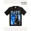 T-Shirt Logo Uomo Manica Corta Santan Dave Rapper T-Shirt per Uomo Logo Ufficiale Dave Stampa Artwork Album 100% Traspirante Maglietta Nera Outfit Casual Hip-Hop Musica
