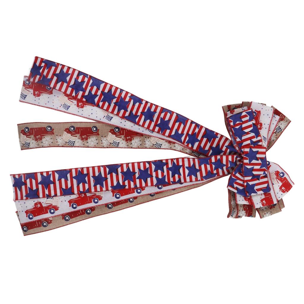 Independence Day Bowknot 11.8x27.6in Vibrant Colors Fadeless Durable Widely Used Patriotic Bowknot for 4th of July