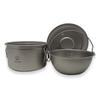 2000ml Titanium Rice Cooker Pot with Locking Lid 67 fl oz Grade 1 No Coating PFAS-Free Inner Pot with Measurement Marks Ultrali