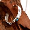 2026 Trend Glossy Inlaid Epoxy Feather Opening Bracelet for Men and Women Couples Fashion Popular