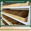 Slanted Mouth Cardboard Storage Box for Supermarket Shelves and Warehouse Organization.