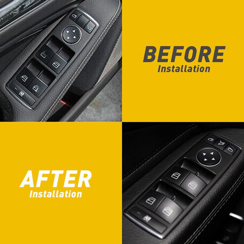 For Mercedes Benz CLA 180 200 GLA 180 200 2013 2014 2015 2016 2017 2018 2019 14x Car Parts Window Switch Button Repair Stickers