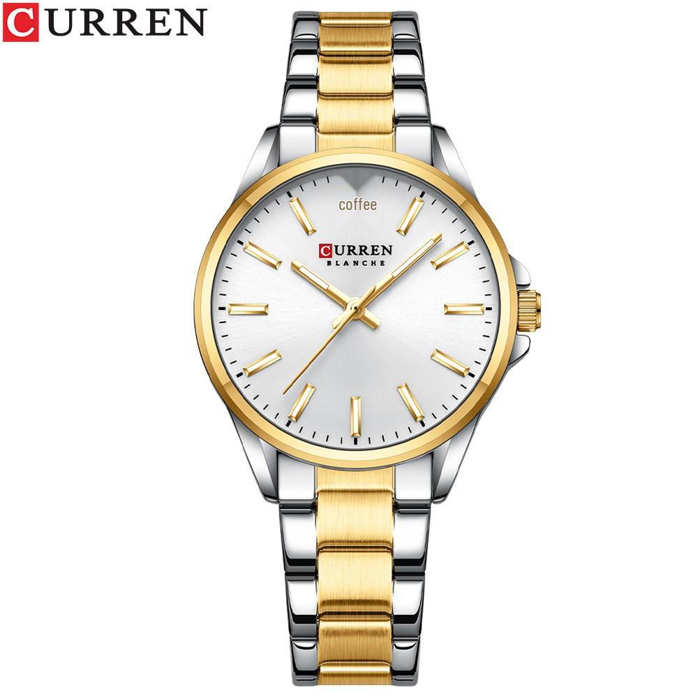 Curren Kairui 9090: Herren-Stahlarmbanduhr & Damen-Quarz-Business-Uhren-Set.