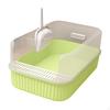 Litter Pan Practical Open Top Kitten Box Anti Splashing Removable High Sides Large Cat Bedpan
