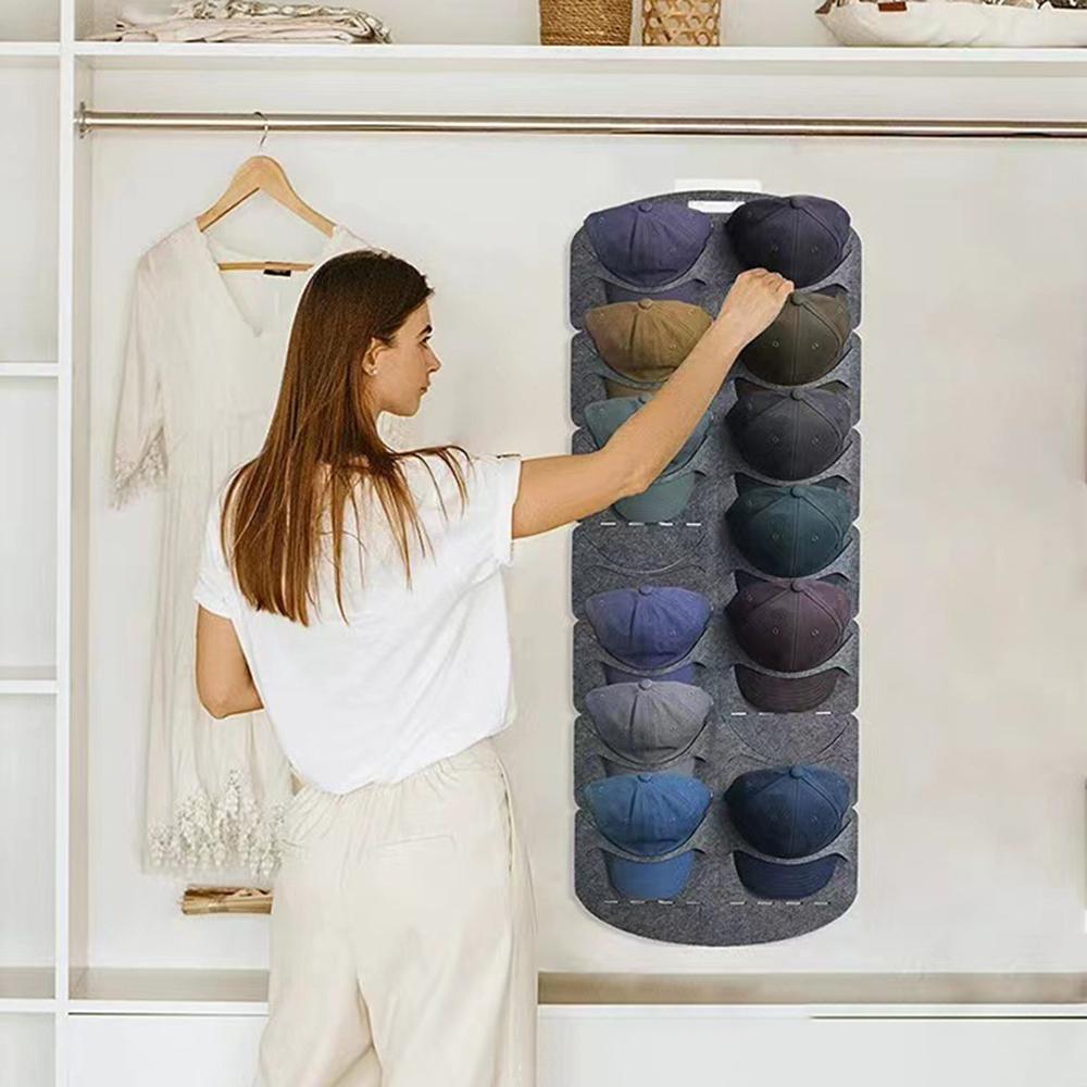 Hat Storage Baseball Hat Rack,7/21 Pocket Over The Door Organizer Cap Hat Holder Hanger For Closet With Large Pockets
