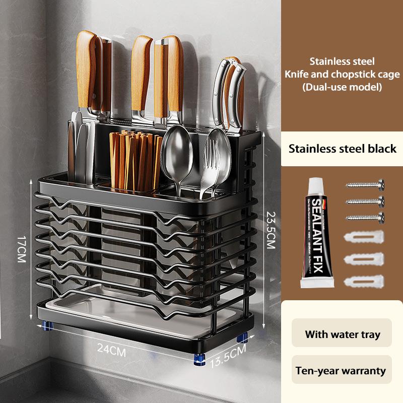 Stainless Steel Fork Chopstick Drain Storage Rack Chopsticks Spoons Drainer Basket Flatware Storage Drainer Kitchen Organizer