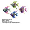 4 Pcs Wooden Fish Wall Decor Coastal Tropical Fish Wall Art Nautical Beach Theme Ocean Animal Hanging Sculpture for Bathroom Living Room Patio Decor