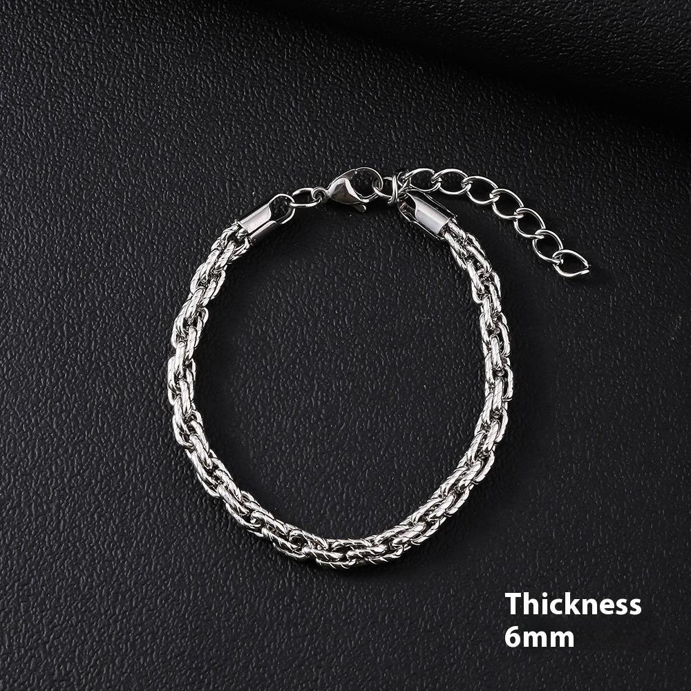 Bracciale da Uomo in Acciaio Inossidabile Semplice Prepotente Punk Alto Senso Cubano Acciaio al Titanio Bracciale Gioielli da Uomo