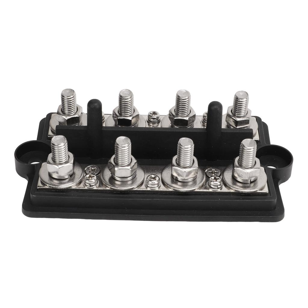 Power Distribution Block DC12 to 48V 150A 8 M10 Studs Battery Bus Bar for Cars Boats Yachts Trucks