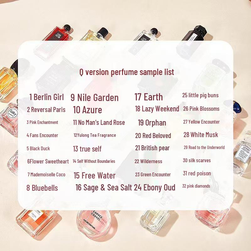 Q Version Brand Sample Perfume Gift Set - Classic, Long-Lasting Fragrance
