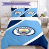 3pcs Manchester City Bedding Set Duvet Cover Closure Includes 1 Duvet Cover & 2 Pillowcases, Soft and Comfortable for All Seasons.