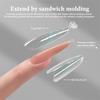 Sandwich Dual Nagelformen 60 Stück 15 Größen Schnelle Verlängerungen - Dual Forms T-förmig Ellipse Maniküre Formen Obere Form Untere Form 3D