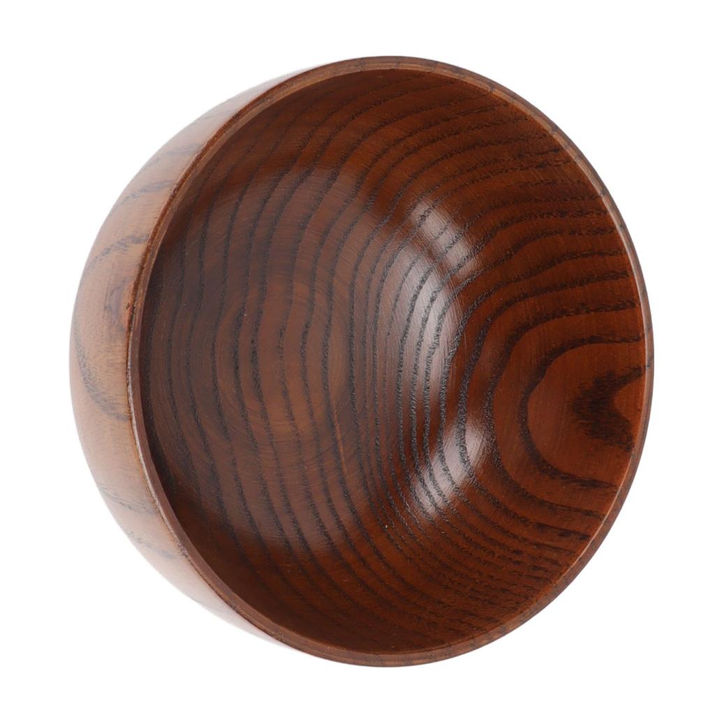 Handmade Wood Bowl Japanese Style Wooden Bowl Serving Tableware for Noodles Rice Soup Dip Salad