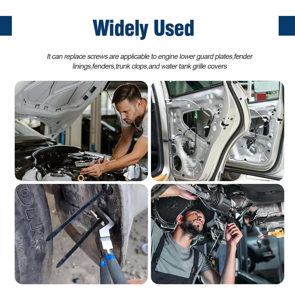 Nylon Universal Cable Tie Buckle, Multi-Functional Black Zip Ties With Pin & Button, 50 PCS Snap-Fit Nylon Fastening Clip For Car