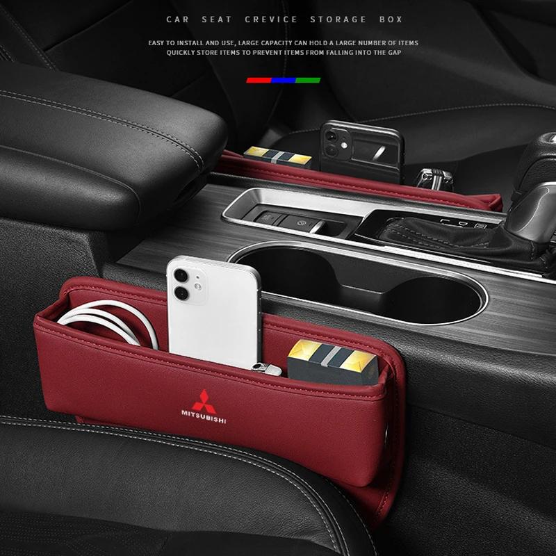 gjbf4 Car Seat Gap Pocket Automatic Seats Slot Box Storage Organizer For Mitsubishi ASX Galant Mirage Lancer Cordia Pajero Outlander