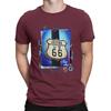 Route 66 Usa Highway T-Shirts Men Vintage 66 Route Funny Pure Cotton Tees Crewneck Short Sleeve T Shirts Summer Clothes