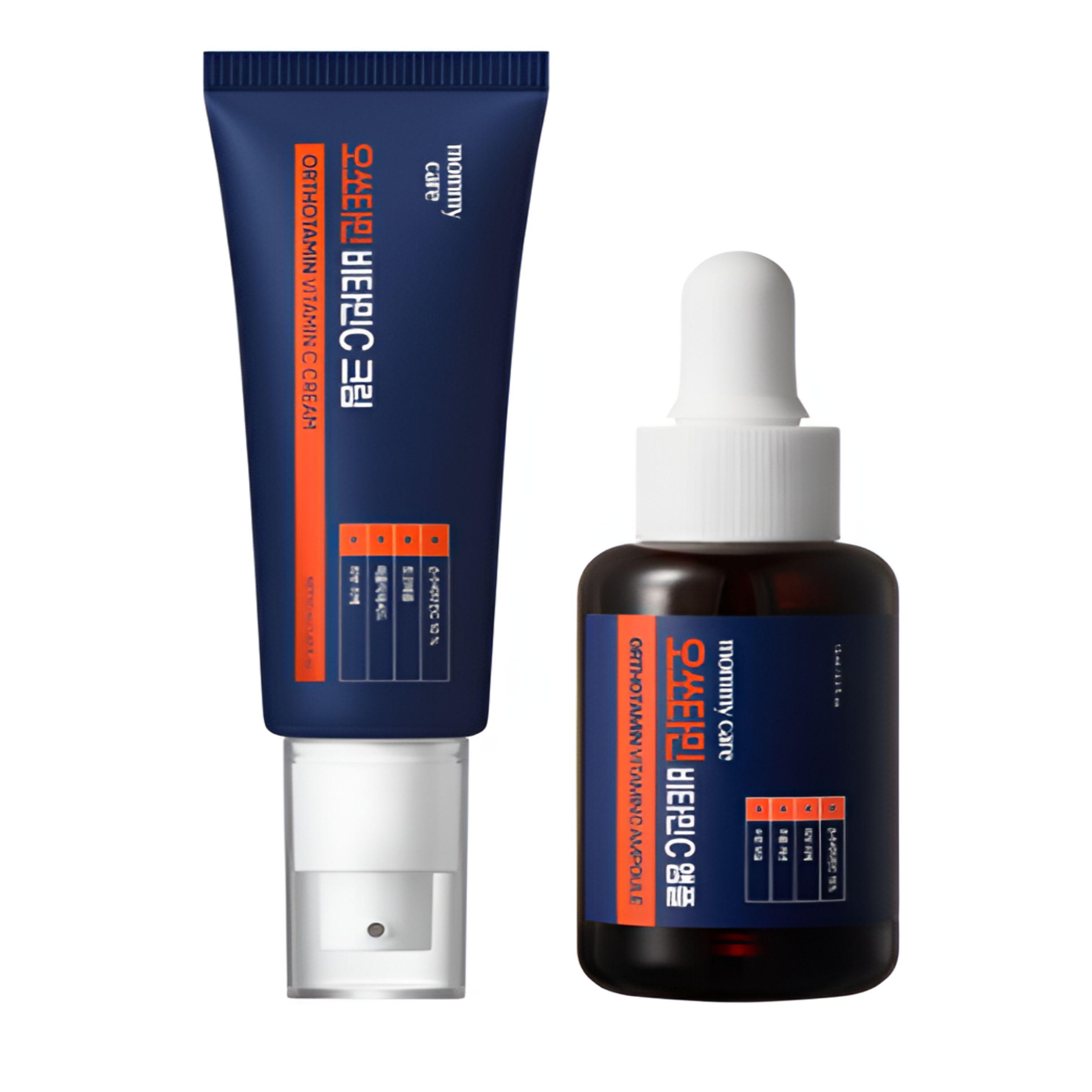 Mommy Care Orthotamine Premium Vitamin C High-Strength Brightening Toning Ampoule 15ml + Cream Set