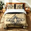 New Orleans Saints (19) Set da 3 pezzi adatto per camere da letto principali morbido e confortevole un regalo ideale per familiari e amici Include una copripiumino e tw