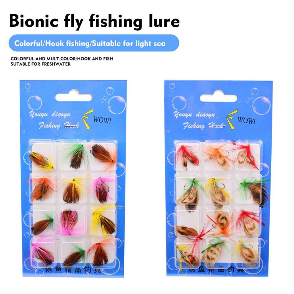 Fly Fishing Lures 48 Pieces Angling Accessories Realistic Trout Fishing Lures For Anglers Fishermen Men Fathers Husbands