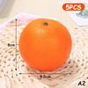5Pcs Artificial Oranges Simulation Fruits Set Fake Fruit For House Kitchen Festive & Party Decoration, Pography Props