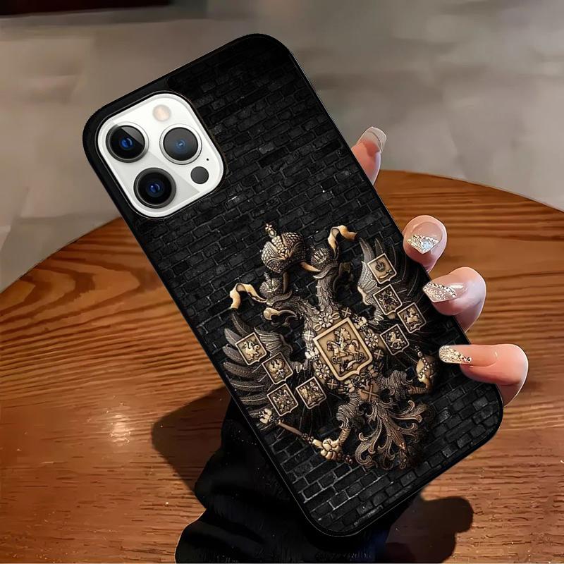 Russia Russian Coat Of Arms Phone Case For iPhone 17 Air 16 15 14 13 12 11 Pro Max Max Plus Bumper Case Cover